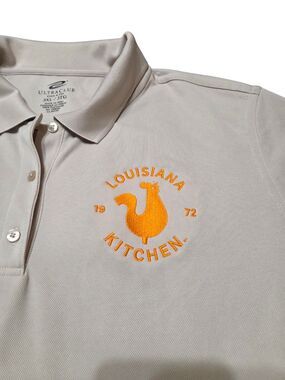 POPEYES Louisiana Kitchen Uniform Performance Polo Tan SS Women's 3XL NWT H1.1